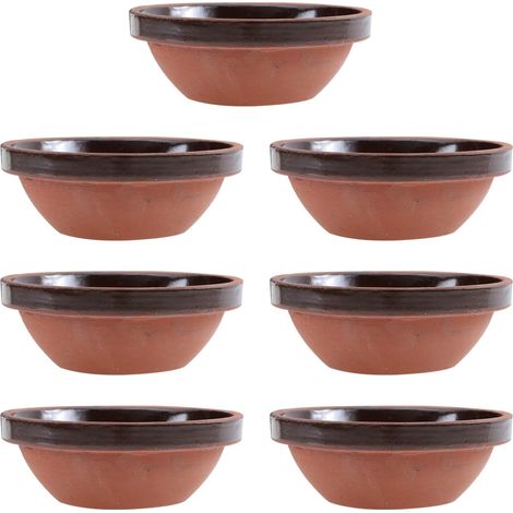 Lot De 7 Bols En Terre Cuite 3.94 in Bol À Œufs Cuit À La Vapeur Bol De Soupe Et Ramequin Pour Maison Restaurant Et Hôtel Bord Lisse Facile À Nettoyer (1/5)