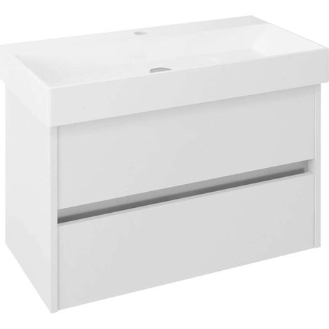 Sapho Nirona - Mobiletto da lavabo, 82x52x43 cm, bianco NR085-3030