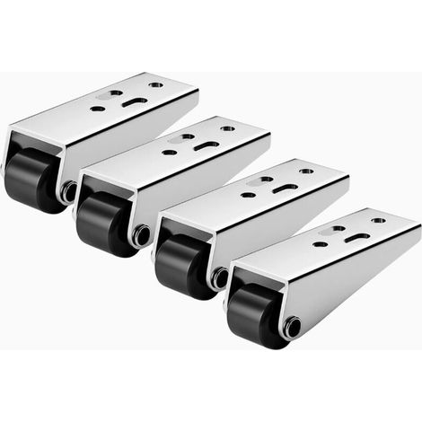Roulettes miniatures de 23 mm, pivotantes avec disque en nylon, avec blocage et platine de fixation, support galvanisé, compatibles avec Crezuo. (1/4)