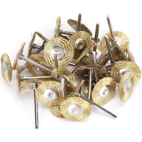 Spazzole metalliche, accessori per utensili rotanti, set di 30 spazzole per punte da trapano, piccole spazzole in filo di rame, kit per lucidatura con ruota metallica, accessori per la pulizia delle p