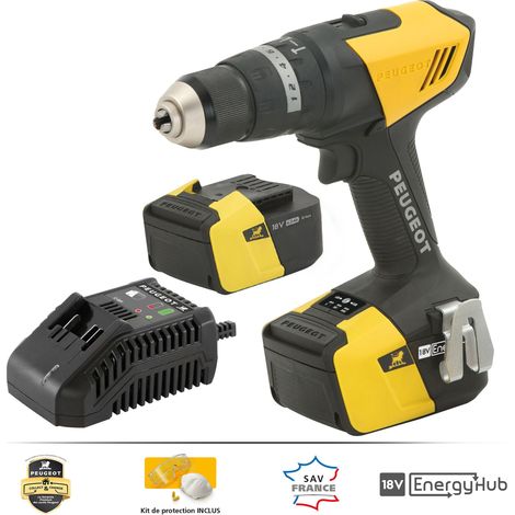 Perceuse sans fil à percussion 18V - 2x 4 Ah (1/5)