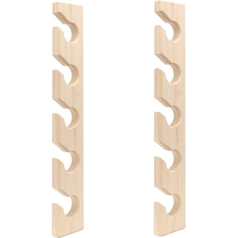 Organisateur Mural 2 Pièces Porte-Casquettes en Bois Support Vertical pour Chapeaux (1/4)