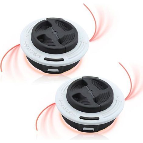 2 brush cutter heads for Stihl Autocut C26-2, compatible with FS55 to FS250, includes line.