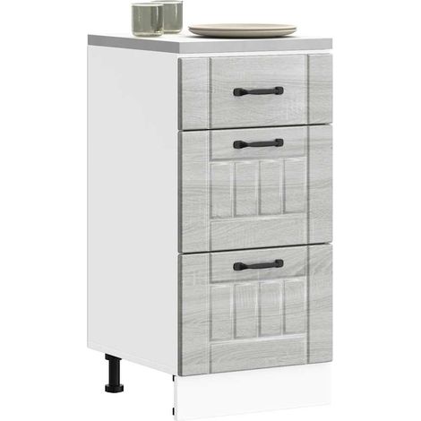 Küchen-Unterschrank Lucca Grau Sonoma Holzwerkstoff