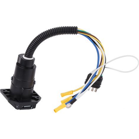 Connecteur adaptateur plat 4-7 voies 6-24V pour remorque, prise convertisseur filaire, attelage caravane, camion, camping-car (1/5)