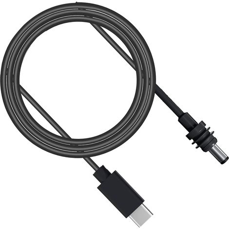 Câble d'alimentation CC rectangulaire de remplacement pour satellite, USB-C vers 100 W, 2 m (6,5 pi), pour alimentation PD 65 W