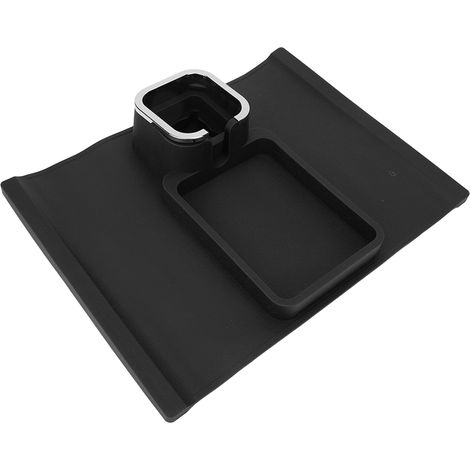 Porte-gobelet ergonomique multifonction en silicone pour canapé, avec base antidérapante, idéal pour les accoudoirs de canapé et de bureau (noir). (1/5)