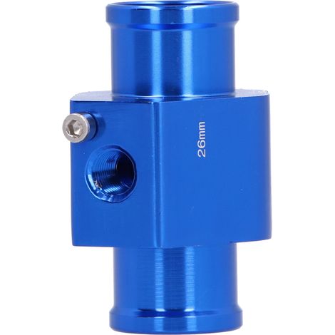 Raccord de tuyau de température d'eau 26mm bleu, adaptateur de flexible de température en aluminium, accessoire automobile (1/5)