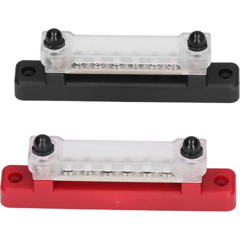 6-poliger Stromverteiler-Satz, einreihiger Batterieklemmenblock, Stromschiene für Wohnmobile, Erdungsanschluss-Set (1/5)