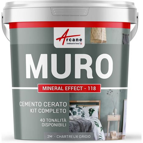 Kit microcemento per muri - 2 m² Certosino - Grigio - ARCANE INDUSTRIES (1/5)