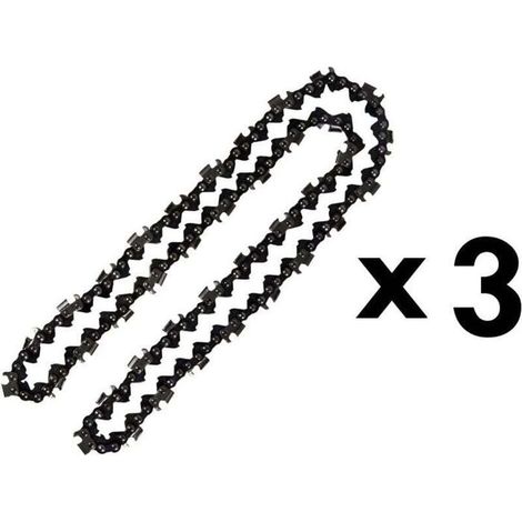 Chaînes pour tronçonneuse (lot de 3) - PZCC - 76 maillons - Pas .325" - Jauge 1,5 mm - Pour guide 20 pouces (1/2)