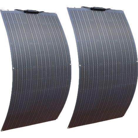 Panneau Solaire, Design Flexible, Haute Efficacité, 2pcs 100W (1/2)