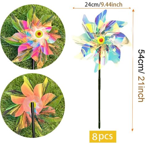 Répulsif anti-oiseaux - Répulsif contre les pigeons - Réfléchissant - Pour balcon, jardin, jardin - Décoration de jardin - Jardin fruitier (8)