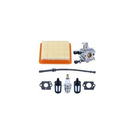 FENOPLASTICAKits de carburateur pour débroussailleuses Stihl FS120 FS200 FS020 FS202 FS250 FS300 FS350, comprenant joints, filtres à air, filtres à carburant, conduites de carburant et bougies d'allum (1/4)