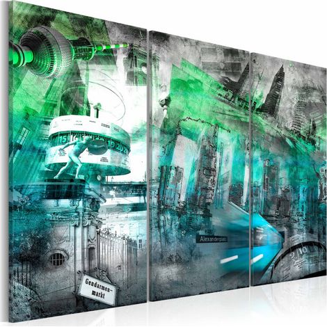 Tableau Imprimé "Berlin Architecture Vert" 60 x 90 cm (1/2)