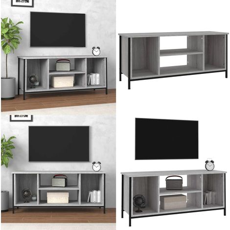 Meuble TV sonoma gris 102x35x45 cm bois d'ingénierie - Meuble Tv - Meuble Téléviseur - Support Tv - Unité Tv - Meubles Salon - Home & Living (1/5)