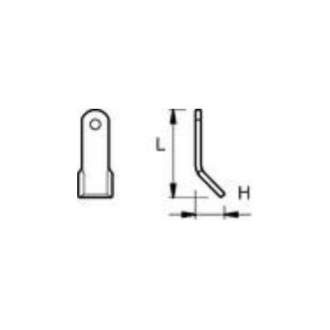 Trou pour couteau en Y 16,5, 115x40x8, 63-FLN-02, pomarol 65020 (1/2)