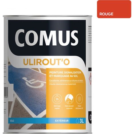 ULIROUT'O ROUGE 3L - Peinture pour signalisation et marquage routier en phase aqueuse - COMUS (1/3)