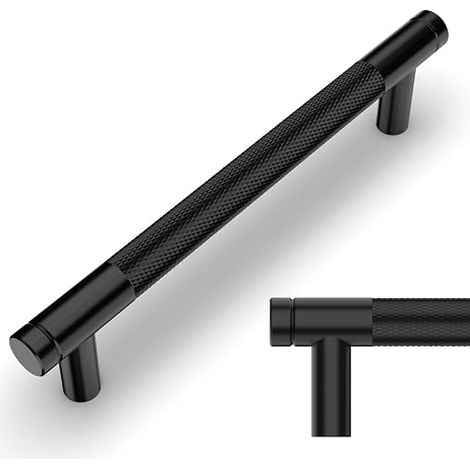 10 Pièces Poignee de Meuble Cuisine Noir 128mm Poignées Meubles avec Vis, pour Bureaux, Tiroirs, Armoires, Placard (1/4)