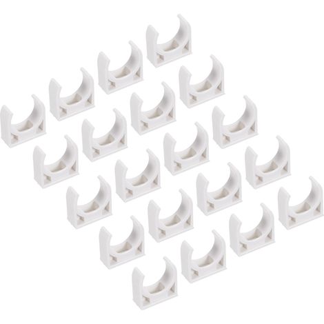 20 Pcs Attaches De Raccordement De Tube En PVC 20mm Blancs (1/5)
