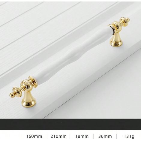 Poignée de meuble dorée en aluminium, poignée de porte de placard à trou unique, bouton décoratif pour cuisine, armoire, tiroir et mobilier (1/4)