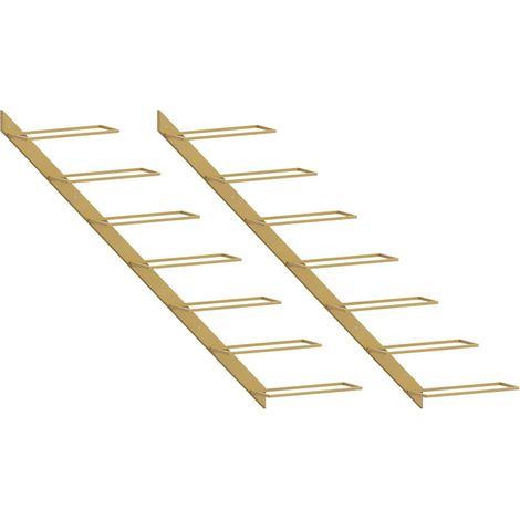 Maison Exclusive - Wand-Weinregale für 7 Flaschen 2 Stk. Golden M