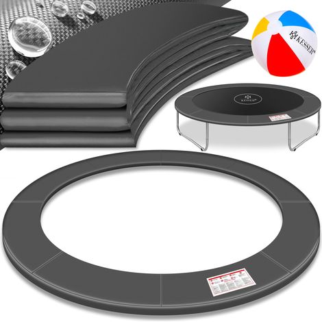 KESSER® Trampolin Randabdeckung Ø 244    305    366    426 cm    30cm breit 100% UV-beständig reißfest Federabdeckung   Anthrazit / 305 cm