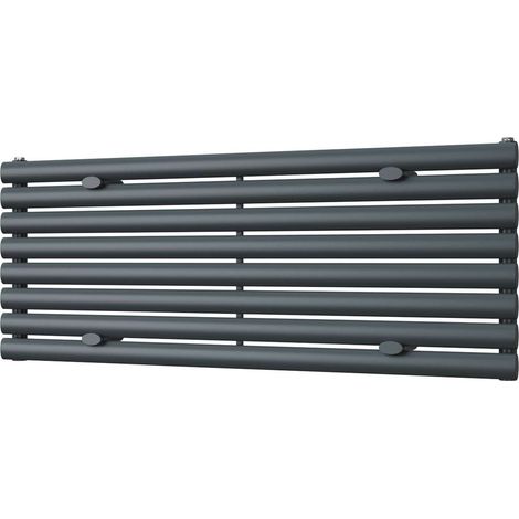 Omeara Axis - Anthracite Horizontal Radiator H464mm x W1200mm Single Panel (1/3)