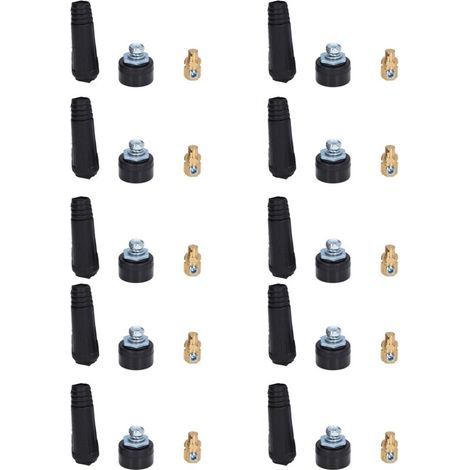 10 Pièces Connecteur Rapide Panneau Soudure TIG Douille Prise Câble 10-25 Style UE (1/5)