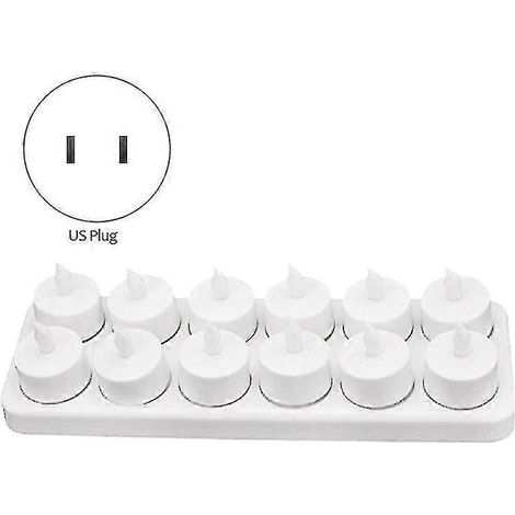Velas eléctricas LED recargables, velas de té parpadeantes sin llama, decoraciones para Navidad, fiestas, eventos, bodas, juego de (1/5)
