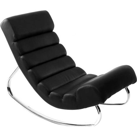 Sillón mecedora moderno negro TAYLOR