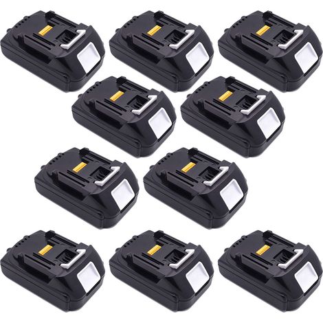 10X Batterie 14,4V 1,5Ah pour Makita BL1430 BL1415 BL1440 BL1415N 196875-4 194558-0 195444-8 196388-5 194065-3 pour Makita BDA BDF BFR BGA BHR BJV BTD BTS TD13 Series Makita Power tool (1/5)