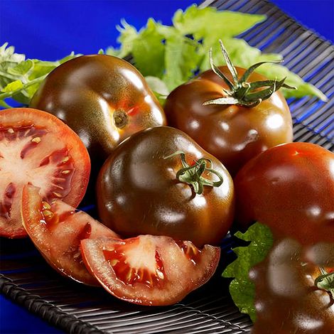100 semi di pomodoro Black Steak, ricchi di antociani, che producono un frutto agrodolce, sia ornamentale che commestibile (1/5)