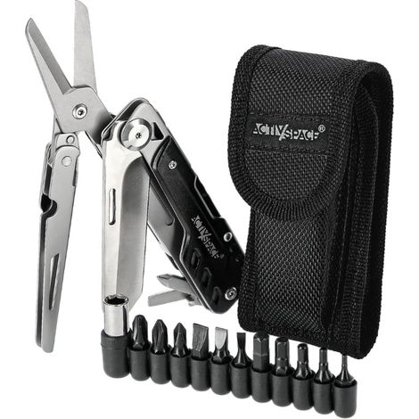 Herramienta multiusos de supervivencia 6 en 1: cuchillo grande + tijeras (1/5)