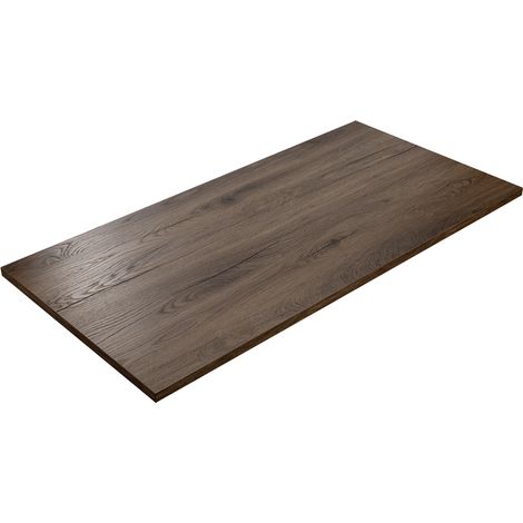 Plateau stratifié chêne chocolat 138 x 68 cm pour bureau ou table (1/5)