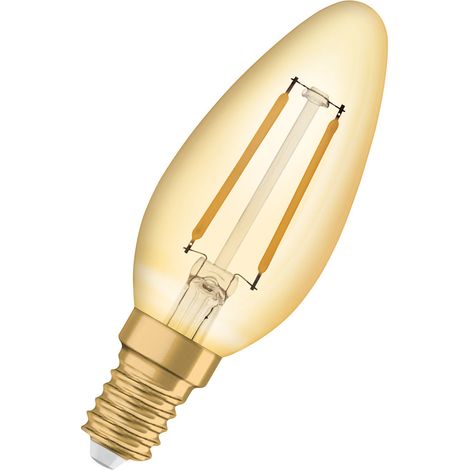 Ledvance Vintage 1906 Classic B, E14, 2.5W, Gold, LED-Filament, 4099854091575