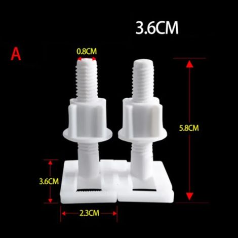 (A) Kit de fixation pour charnières de siège de toilette (2 vis) - Accessoires et outils de réparation (1/5)