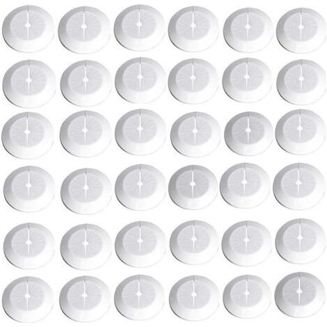 36 Pcs Cache-tuyau,Radiateur de Tuyau,Radiateurs de Tuyau en Plastique pour Tuyaux de Chauffage Tuyaux d'eau Chaude et Froide Tuyaux de Gaz, Rosaces de Tuyau Est Utilisé pour les Tuyaux de 8-30 mm