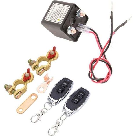 Interrupteur de Déconnexion de Batterie à Distance, DC12V 250A Télécommande sans Fil Antivol Interrupteur de Mise à Niveau pour Voiture, Interrupteur D'arrêt de la Batterie A (1/4)
