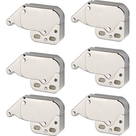 Fermeture à Ressort Porte d'Armoire, 6PCS Loqueteaux à Ressort Mini Latch Serrure à Ressort Avec Des Vis pour Armoire Peut Etre Utilisé pour Les Placards Tiroirs Panneaux De Particules (1/5)