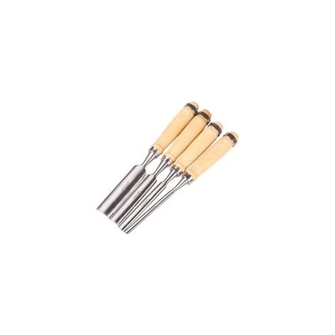 4Pcs Ciseaux à bois Professionnels, jeu de ciseaux tranchants, Couteau Sculpture Bois, Outil de Gravure Sur Bois Sculpture Tool pour débutants et professionnels pour charpentiers, sculpteurs