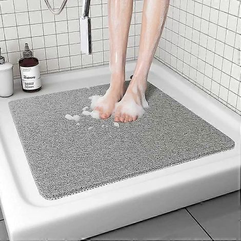 Tapis de douche antidérapant, tapis de bain confortable pour surfaces texturées, séchage rapide et nettoyage facile pour les zones humides. (1/5)