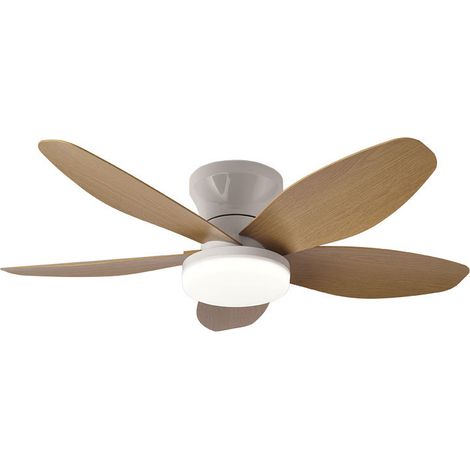 Ventilateur de plafond 42 pouces avec lumière, Télécommande incluse – 6 vitesses, lumière dimmable, silencieux – 24 W (1/5)
