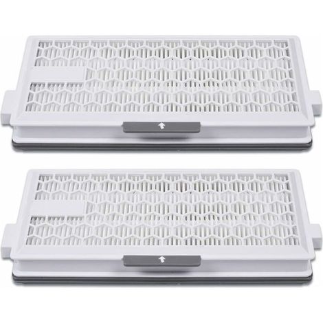 Lot de 2 filtres HEPA Airclean Plus 50 pour aspirateurs Miele – Filtration jusqu'à 0,3 micron – Compatible Complete C3, C2, S4, S5, S6, S8 - S8340 (1/5)