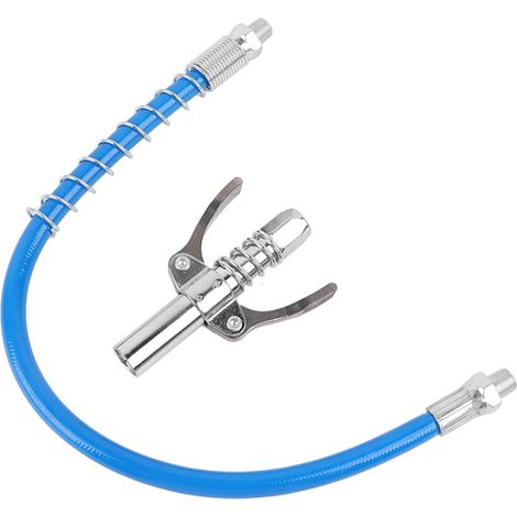 Raccord pour pistolet à graisse avec tuyau de 40 cm, verrouillage, embout de pistolet lubrifiant haute pression à double poignée (1/5)