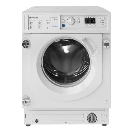 Lave-linge séchant encastrable - INDESIT - BIWDIL861485EU - 8 a 6kg - Induction - 65 cm - 1400 trs/min - Blanc (1/5)