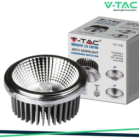 Lampada Faretto Led AR111 20W AC 220V Caldo 3000K Doppio Riflettori Intercambiabile 20 40 Gradi SKU-212792 (1/10)