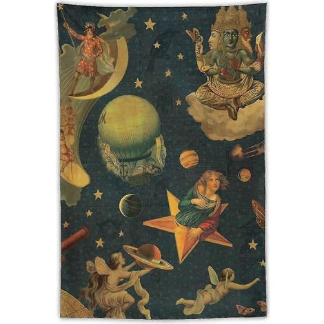 Tapisserie murale The Smashing Pumpkins, affiche Mellon Collie and the Infinite Sadness, impression polyester, cadeau, tableau, tapisserie, œuvre d'art (1/5)