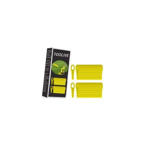 Lot de 50Lames de Rechange compatible pour Ryobi Coupe Bordure, Têtes Double Lames Dentelées RAC155 RAC157 RAC158 (1/4)