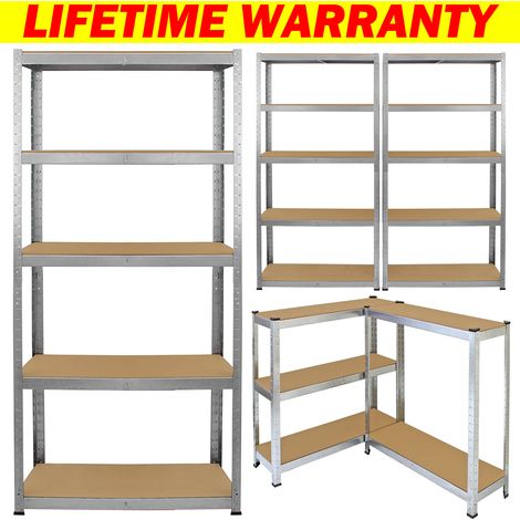 Heavy Duty 5 Tier Boltless Shelving Unit,180cmx90cmx40cm Greenhouse Shed Garage Utility Home Storage Rack, Black, 175KG Per Shelf 875KG Capacity (1/5)